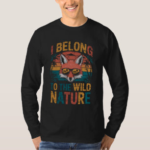 Ich gehöre zur wilden Natur Retro Fox T-Shirt