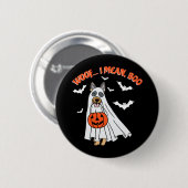 Ich Gemein Boo Funny Ghost Dog Halloween Pumpkin Button (Vorne & Hinten)