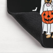 Ich Gemein Boo Funny Ghost Dog Halloween Pumpkin Mousepad (Ecke)