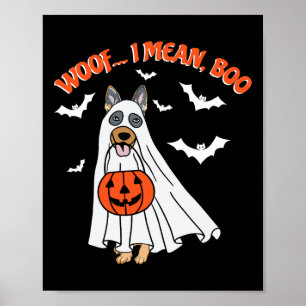 Ich Gemein Boo Funny Ghost Dog Halloween Pumpkin Poster