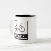 Ich genieße die Pension Funny Bicycle Bike Zweifarbige Tasse (Vorderseite Links)
