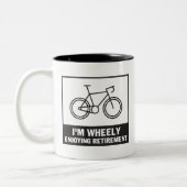 Ich genieße die Pension Funny Bicycle Bike Zweifarbige Tasse (Links)