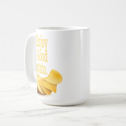 Ich genieße eine gute Potato Funny Food Lover Tass Kaffeetasse (Vorderseite Links)