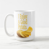 Ich genieße eine gute Potato Funny Food Lover Tass Kaffeetasse (Links)