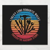 Ich genieße lange romantische Spaziergänge durch d Bierflaschenetikett (Einzelnes Label)