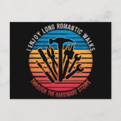 Ich genieße lange romantische Spaziergänge durch d Postkarte (Vorderseite)