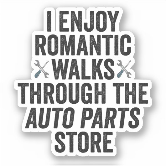 Ich genieße romantische Spaziergänge durch das Aut Aufkleber (Vorderseite)