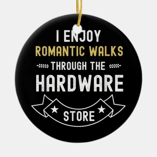 Ich genieße romantische Spaziergänge durch den Har Keramik Ornament (Vorne)