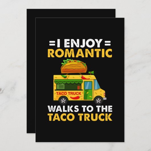 Ich genieße romantische Spaziergänge zum Taco Truc Save The Date (Vorne/Hinten)