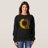 Ich gerade Liebe Kätzchen Frauen Kitty Sunflo Sweatshirt (Vorne ganz)