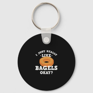 Ich gerade mag wirklich Bagel-lustigen Schlüsselanhänger