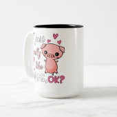 Ich gerade mag wirklich Schwein-niedliches Zweifarbige Tasse (Vorderseite Links)