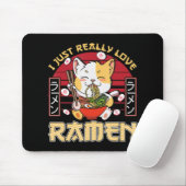 Ich gerade wirklich Liebe Ramen Kawaii Anime Cat R Mousepad (Mit Mouse)
