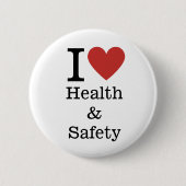 Ich ❤️ Gesundheit und Sicherheit der Mitarbeiter C Button (Vorderseite)