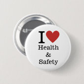 Ich ❤️ Gesundheit und Sicherheit der Mitarbeiter C Button (Vorne & Hinten)