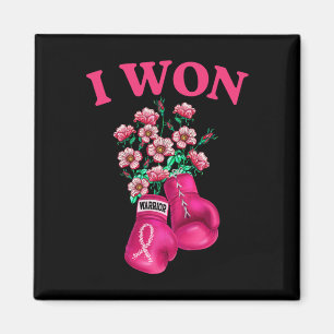 Ich gewann Boxhandschuhe Überleben Rosa Ribbon Bru Magnet