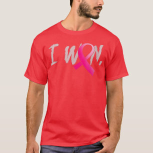 Ich gewann Brustkrebs-Bewusstsein Pink Ribbon Surv T-Shirt