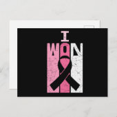 Ich gewann Brustkrebs-Bewusstseinswarter Postkarte (Vorne/Hinten)