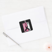 Ich gewann Brustkrebs-Bewusstseinswarter Quadratischer Aufkleber (Umschlag)