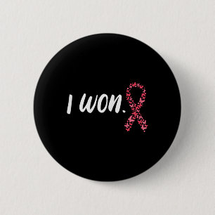 Ich gewann das Bewusstsein für Brustkrebs in Rosa Button