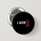 Ich gewann das Bewusstsein für Brustkrebs in Rosa Button (Vorne & Hinten)