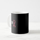 Ich gewann das Bewusstsein für Brustkrebs in Rosa  Kaffeetasse (Vorderseite Links)