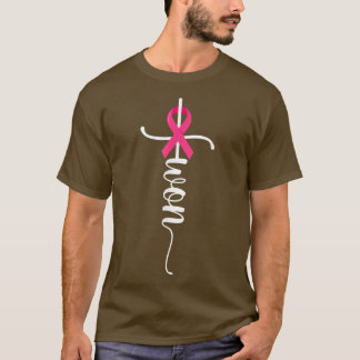 Ich gewann die Christliche Cross Survivor Pink Rib T-Shirt