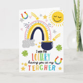 Ich gewann die Lotterie mit dir als meinem Lehrer  Karte (Vorderseite)