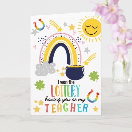 Ich gewann die Lotterie mit dir als meinem Lehrer  Karte (Orchidee)