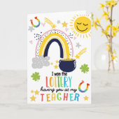 Ich gewann die Lotterie mit dir als meinem Lehrer  Karte (Gelbe Blume)