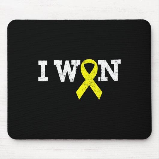 Ich gewann Gold Ribbon Kid Unterstützung Krebs im Mousepad (Vorne)
