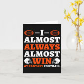 Ich gewinne fast immer bei Fantasy Football Karte (Gelbe Blume)