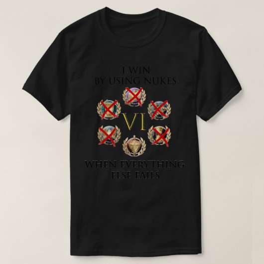 ICH GEWINNE MIT NUKES T-Shirt (Design vorne)
