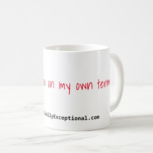 Ich gewinne oder verliere allein Ausdrücke Kaffeetasse (VorderseiteRechts)