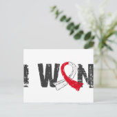 Ich gewinne Oralkrebs Postkarte (Stehend Vorderseite)