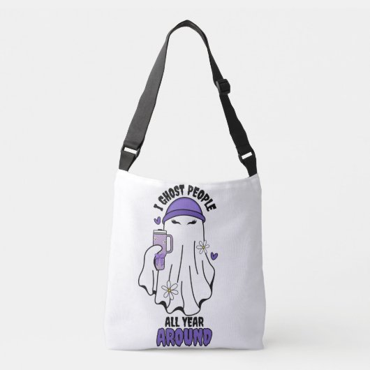 Ich ghost Menschen das ganze Jahr rund um Funny Gh Tragetaschen Mit Langen Trägern (Vorderseite)