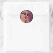 ICH GIBT PFLEGESTICKER RUNDER AUFKLEBER (Tasche)