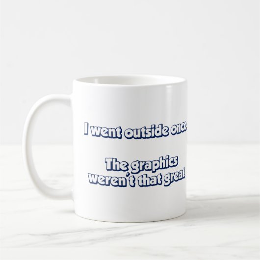 Ich ging Außenseite einmal. Die Grafiken waren Kaffeetasse (Links)