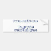 Ich ging Außenseite einmal.  Grafiken waren nicht Autoaufkleber (Vorne)