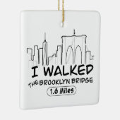 Ich ging die Brooklyn Bridge, NYC Keramikornament (Rechts)