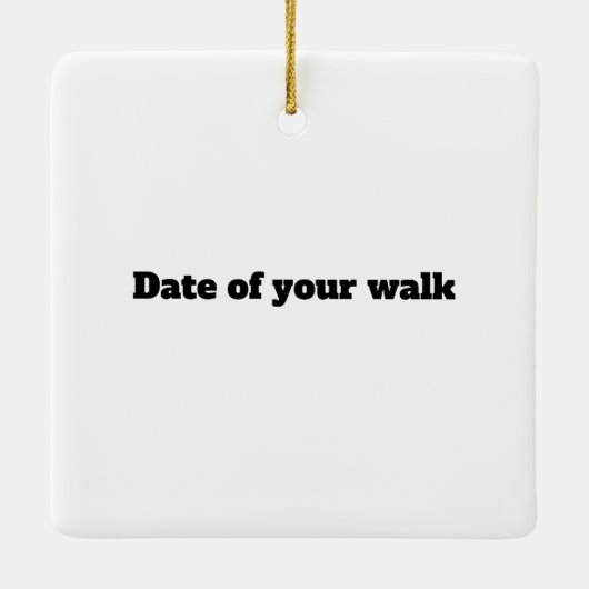 Ich ging die Brooklyn Bridge, NYC Keramikornament (Rückseite)