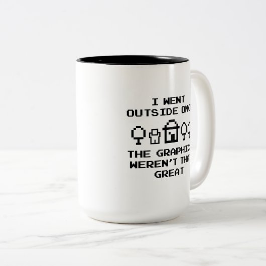 Ich ging einmal draußen zweifarbige tasse (VorderseiteRechts)