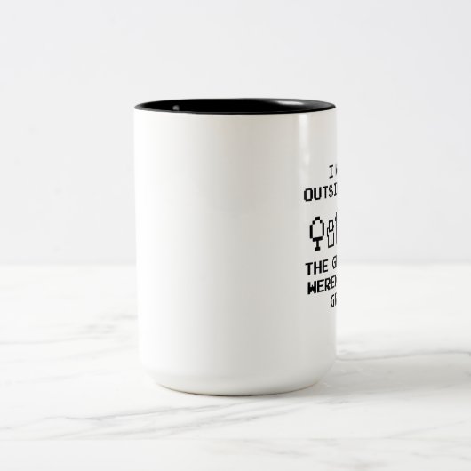 Ich ging einmal draußen zweifarbige tasse (Mittel)