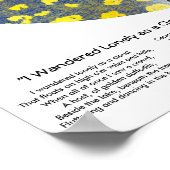 Ich ging einsam als Cloud Mandala Print Poster (Ecke)