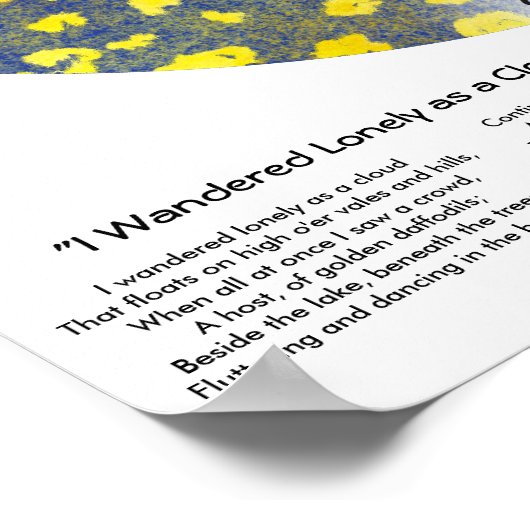 Ich ging einsam als Cloud Mandala Print Poster (Ecke)