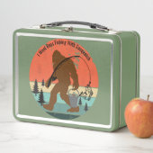 Ich ging mit Sasquatch - Retro Bassangeln Metall Brotdose (Beispiel)