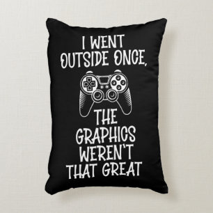 Ich ging nach draußen - Lustiger Gamer Dekokissen