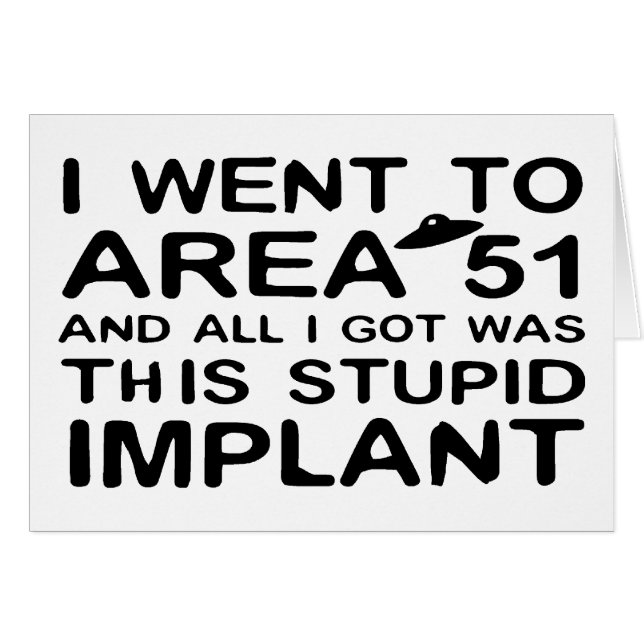 Ich ging zu Bereich 51 (Vorderseite (Horizontal))