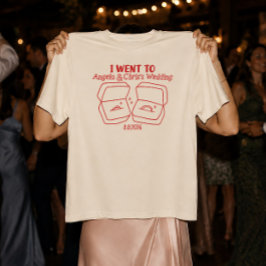 Ich ging zu Custom Names Hochzeitsringe, Band Box  T-Shirt