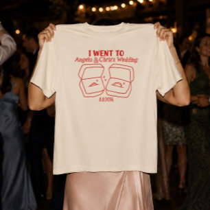 Ich ging zu Custom Names Hochzeitsringe, Band Box T-Shirt